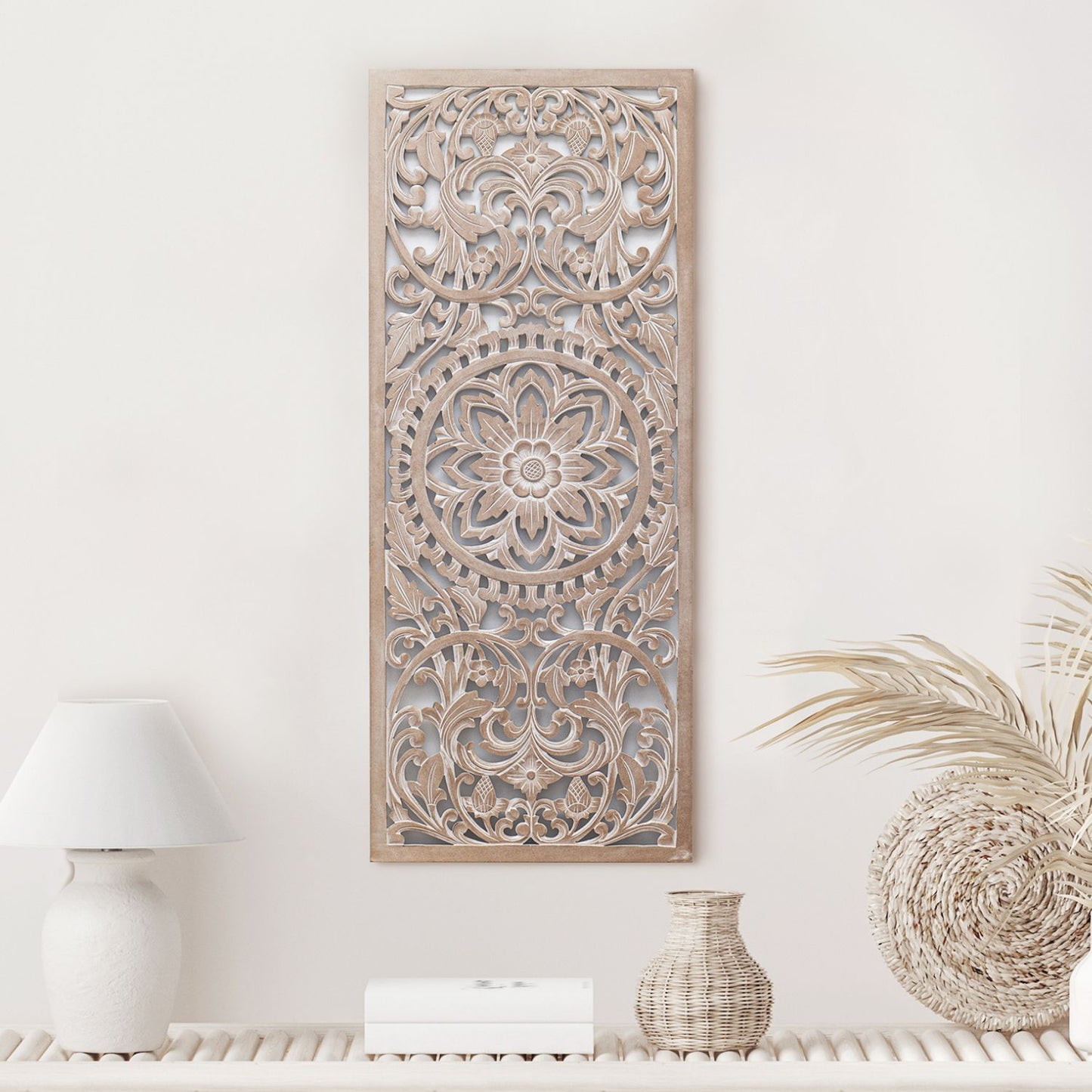Decorative Panel "Amara" 40x16 inches- Antic wash