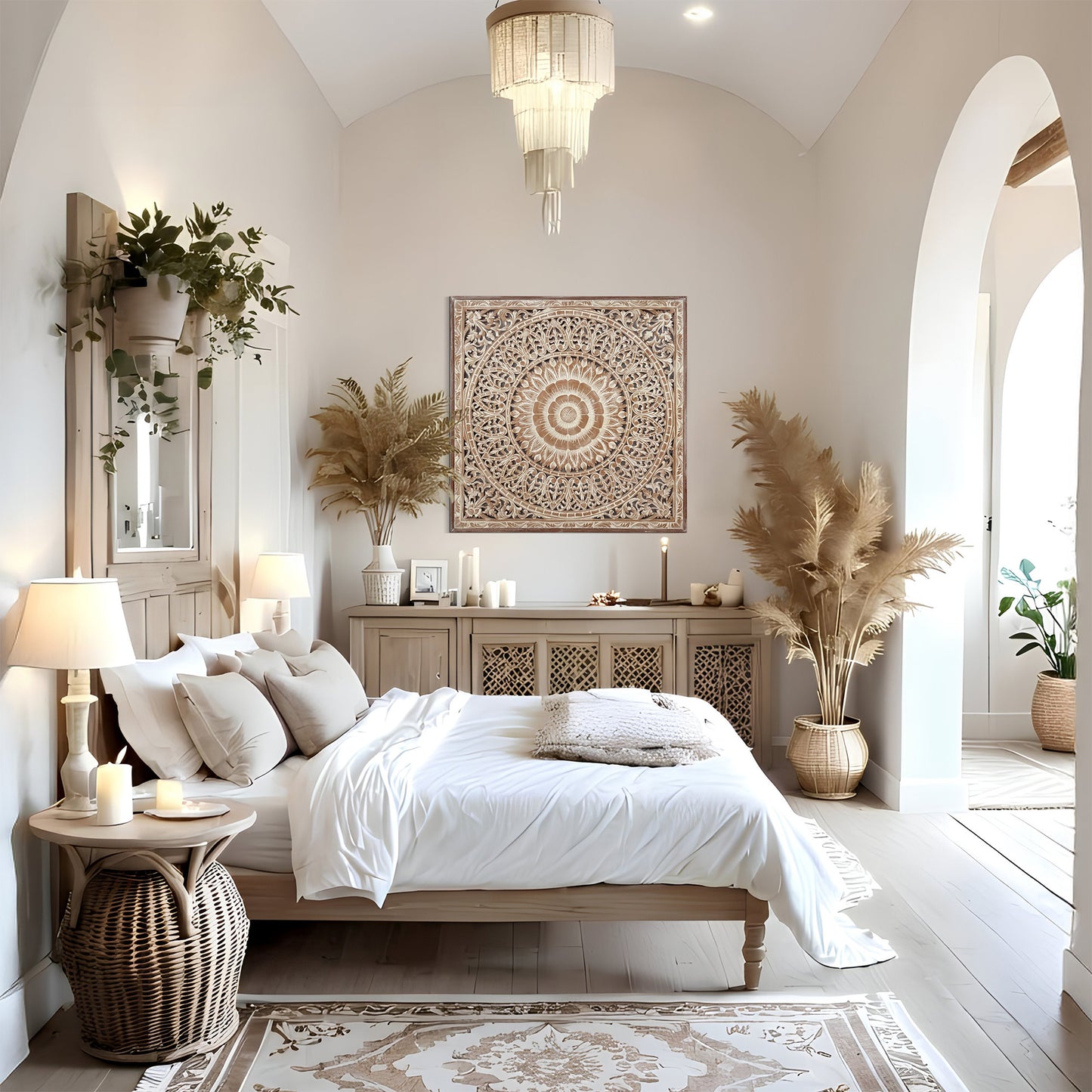 Carved Decorative Panel "Cendana" - 43 Inches