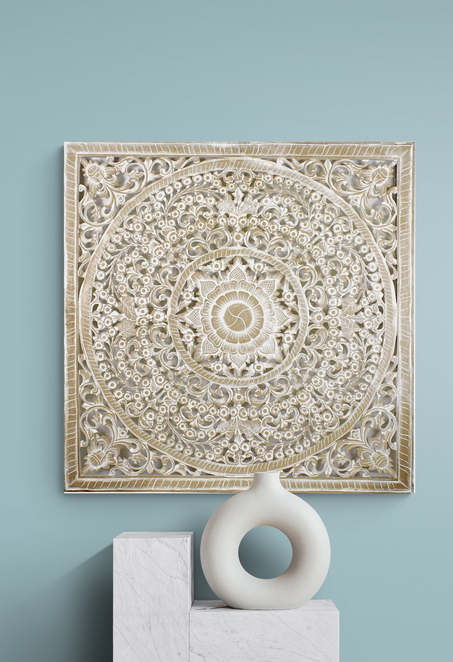 King Size Mandala Full Bed headboard Peony - USA