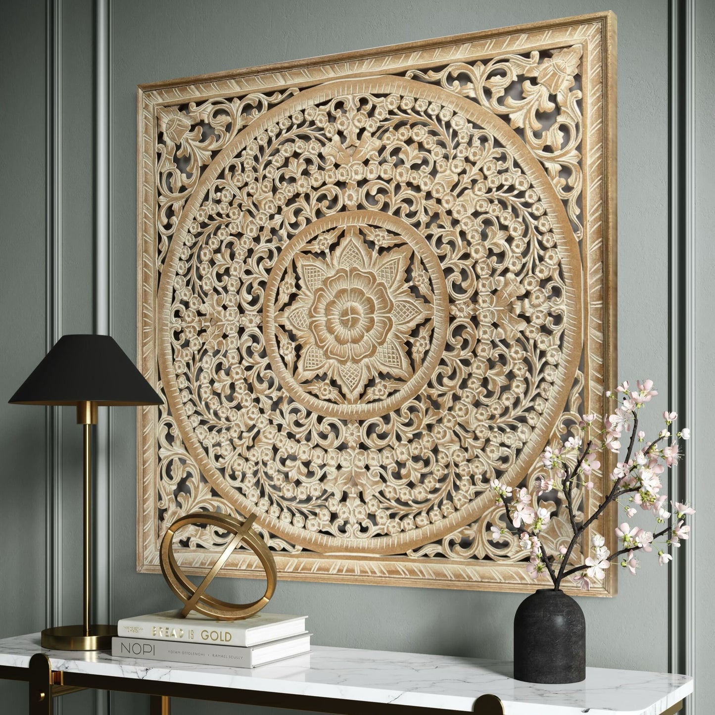 Decorative Panel "Peony" - Antic Wash