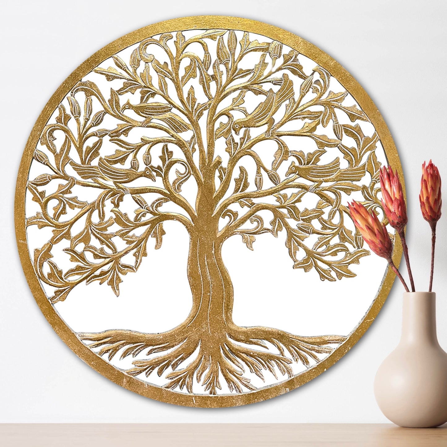 Decorative Mandala "Tree of Life" - Gold wash