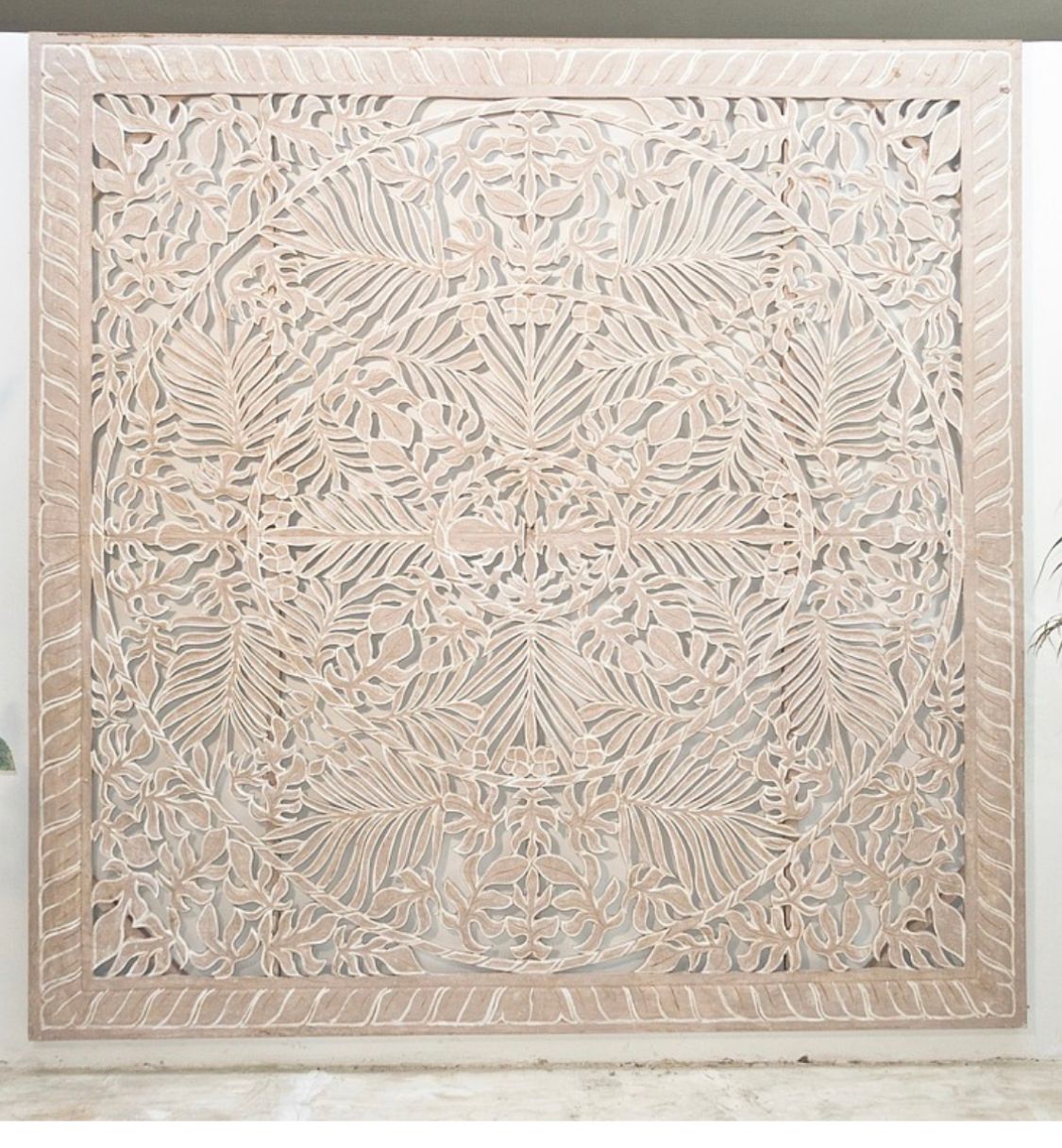 Carved Full Bed Headboard - Christine - Antic wash