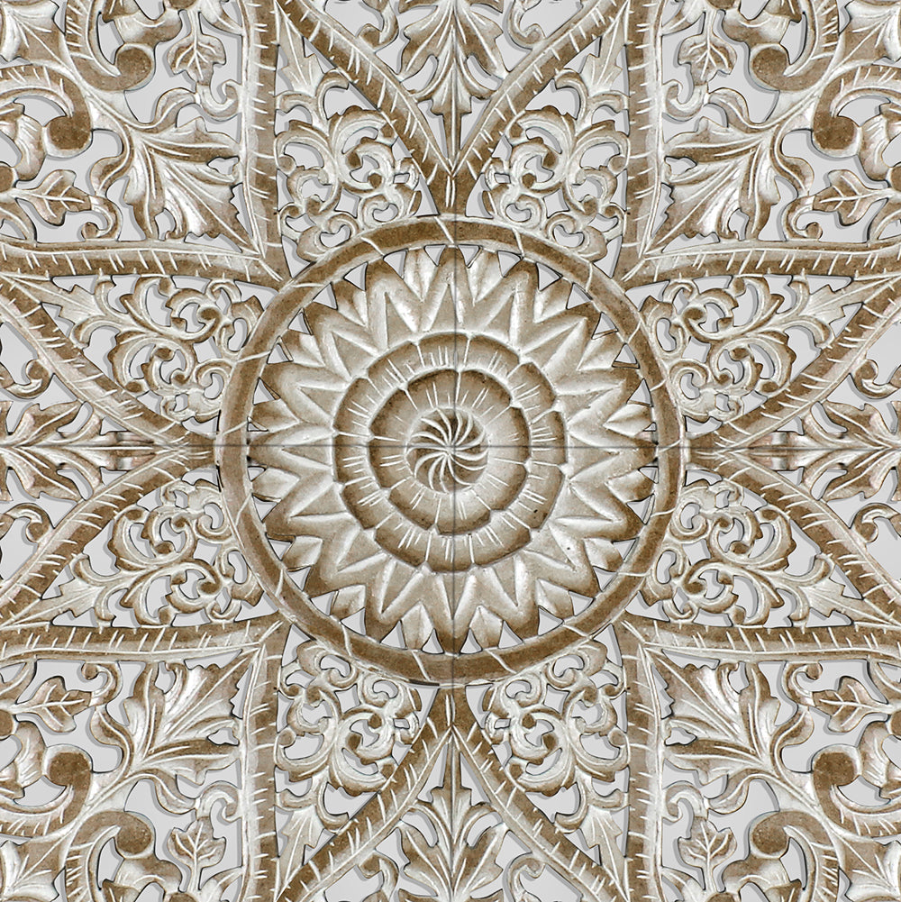 Half Cut Carved Bed Headboard "Jantung" - Export