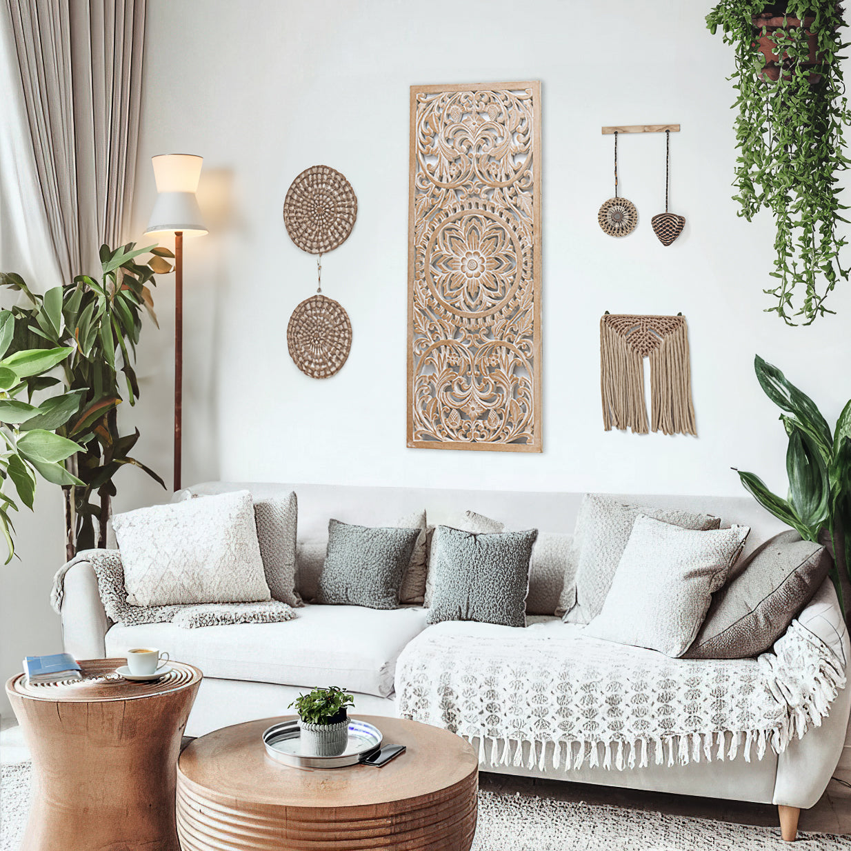 Decorative Panel "Amara" 40x16 inches- Antic wash