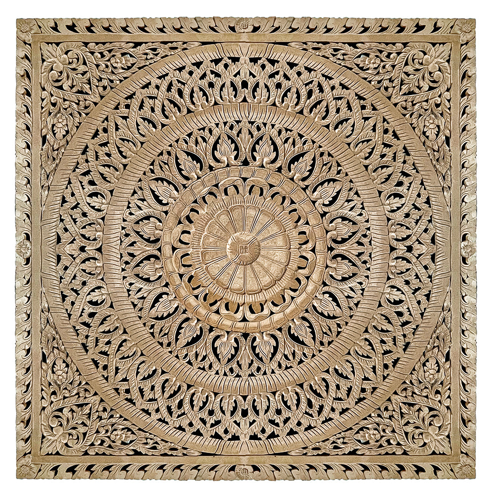 Carved Full Bed Headboard "Embun"