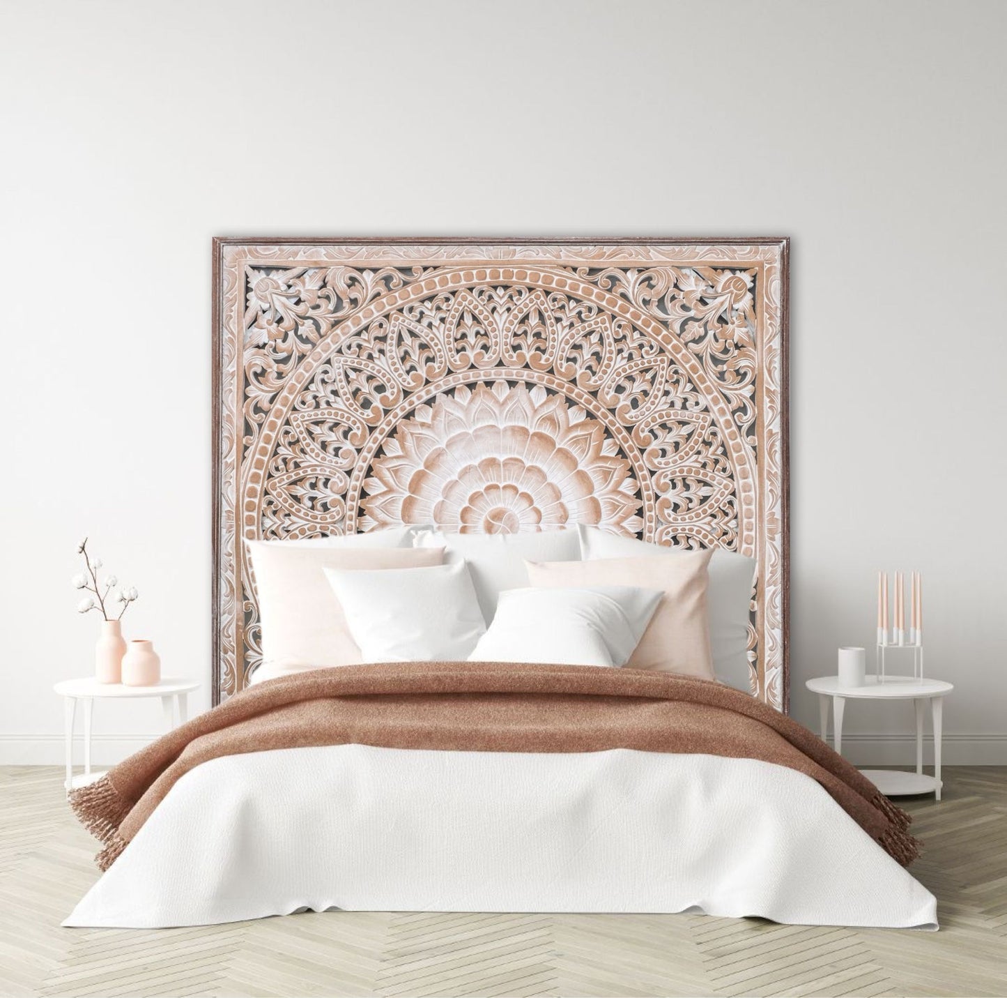 Carved Full Bed Headboard "Cendana"