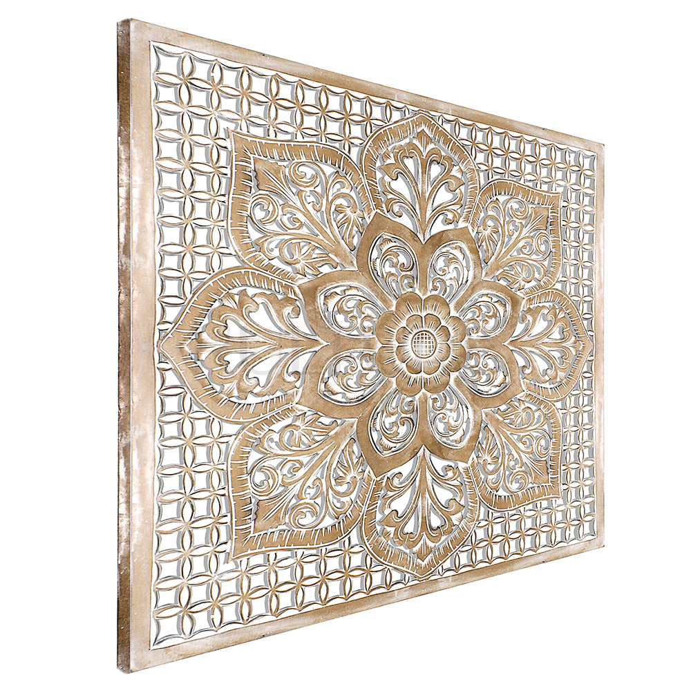 bed headboard medit antic wash bali design hand carved hand made home decorative house furniture wood material