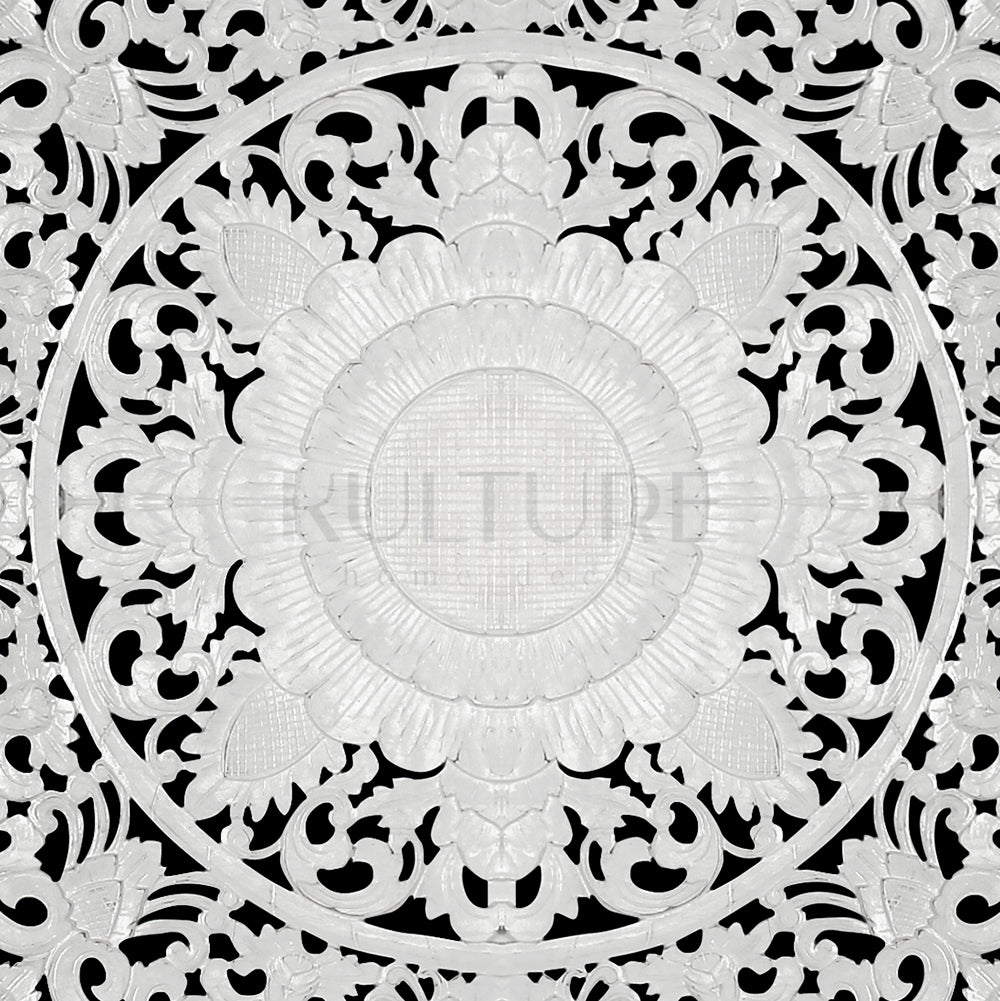 bed headboard matahari white wash bali design hand carved hand made home decorative house furniture wood material