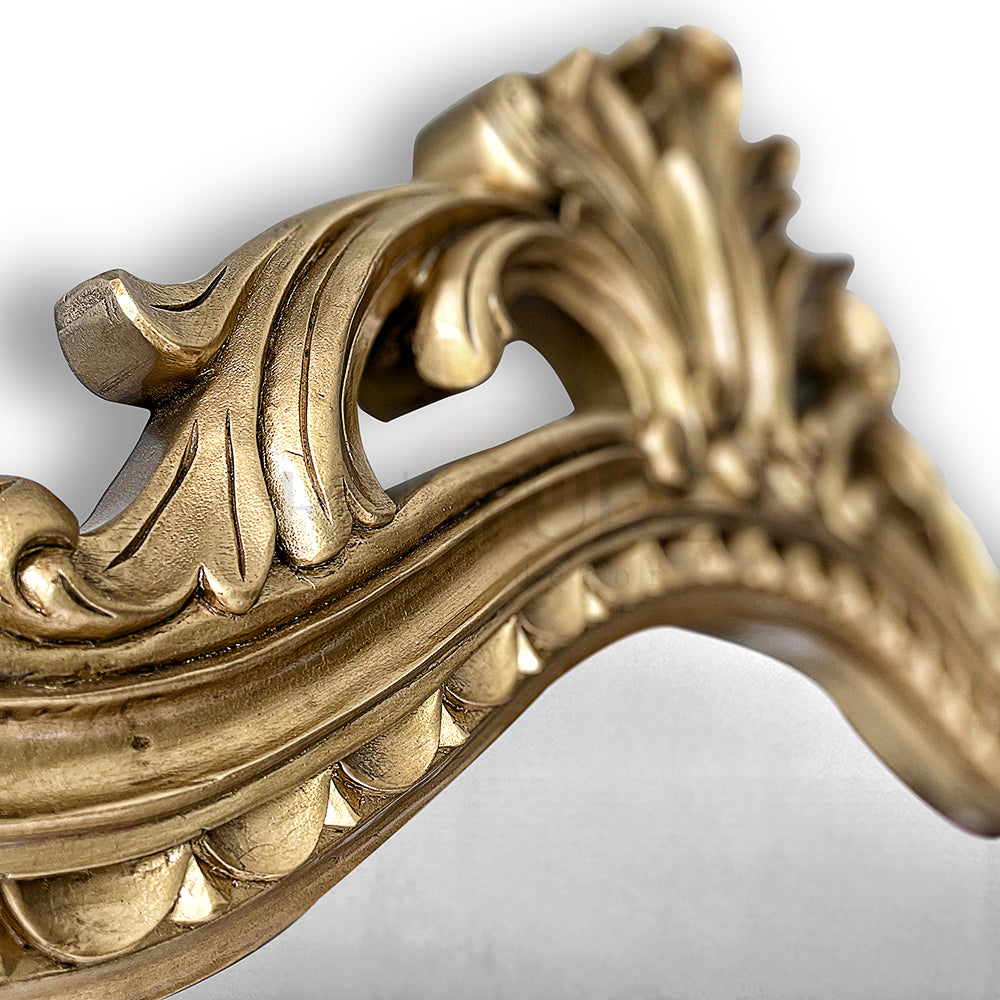 wood mirror suksema gold wash bali design hand carved hand made home decorative house furniture wood material