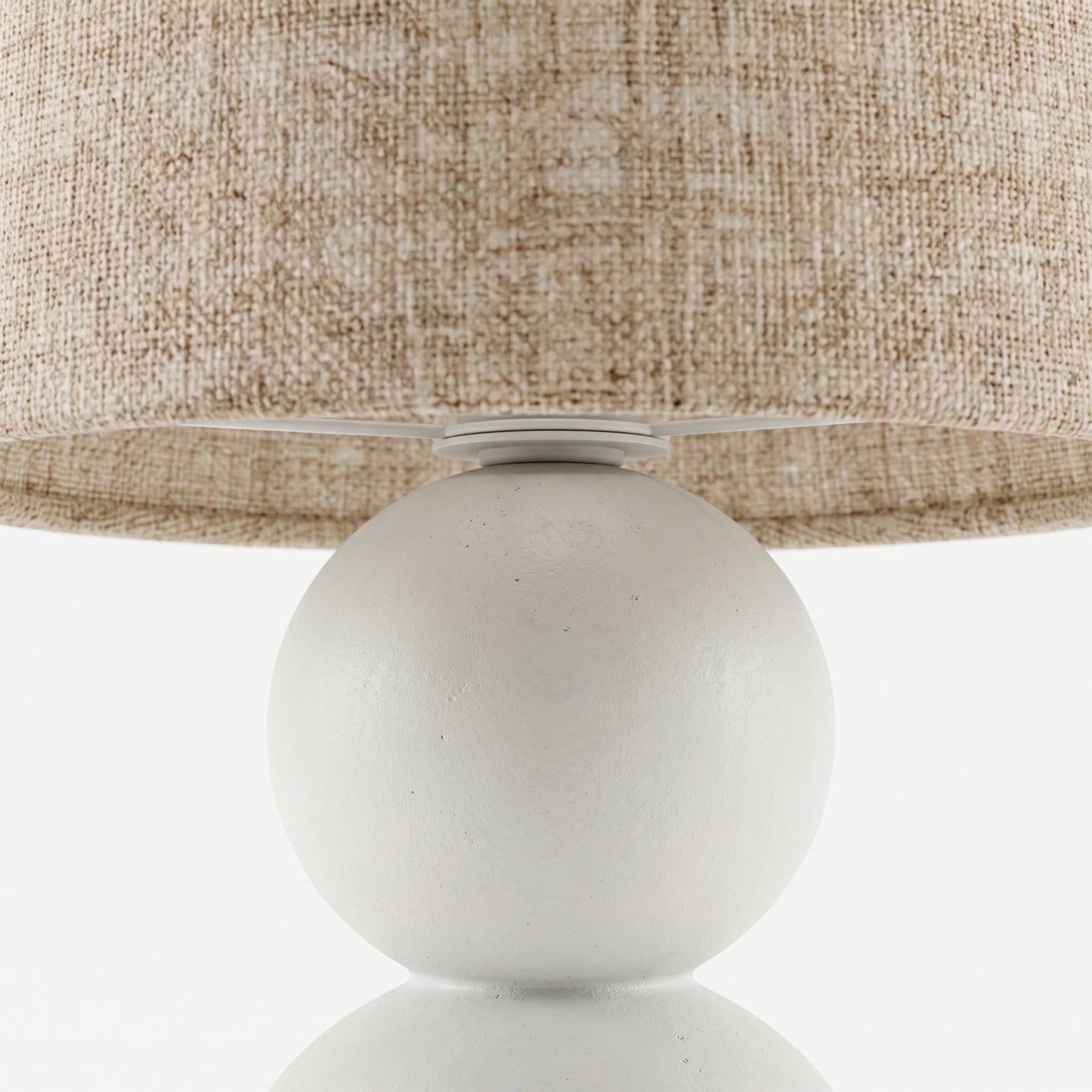 Wooden Table Lamp in White 'Kalaitu' - 60 cm