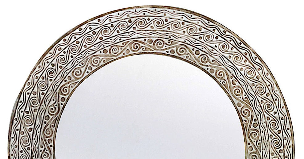 Hand Carved Mirror "Aruni" Half - 140 x 90 cm
