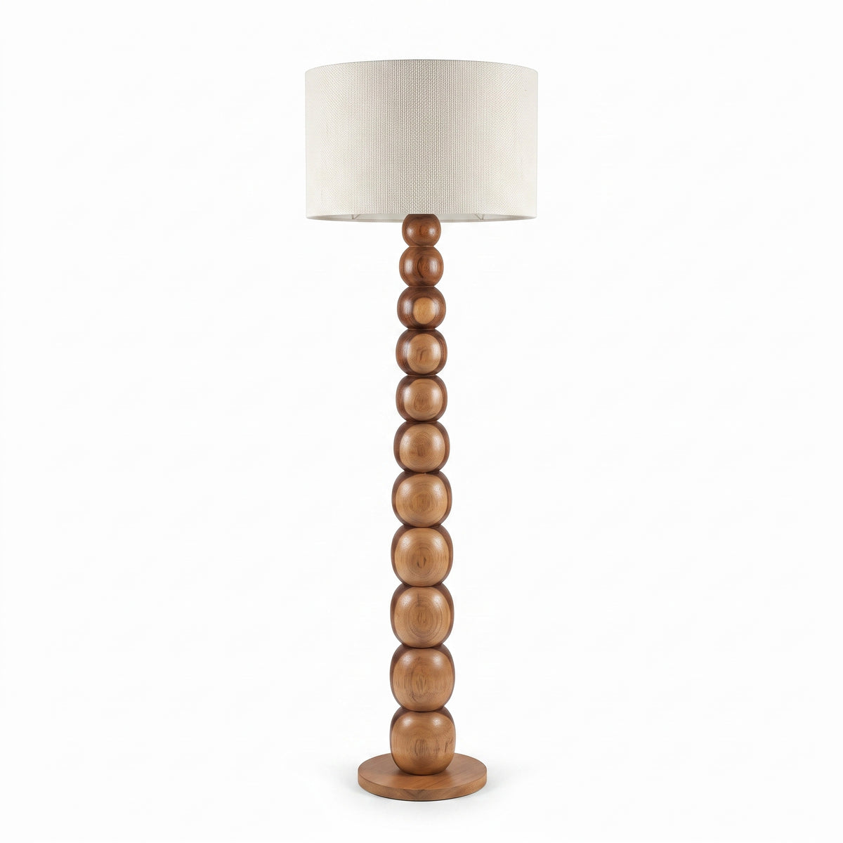 Wooden Floor Lamp in Natural Brown 'Senja' - 150 cm