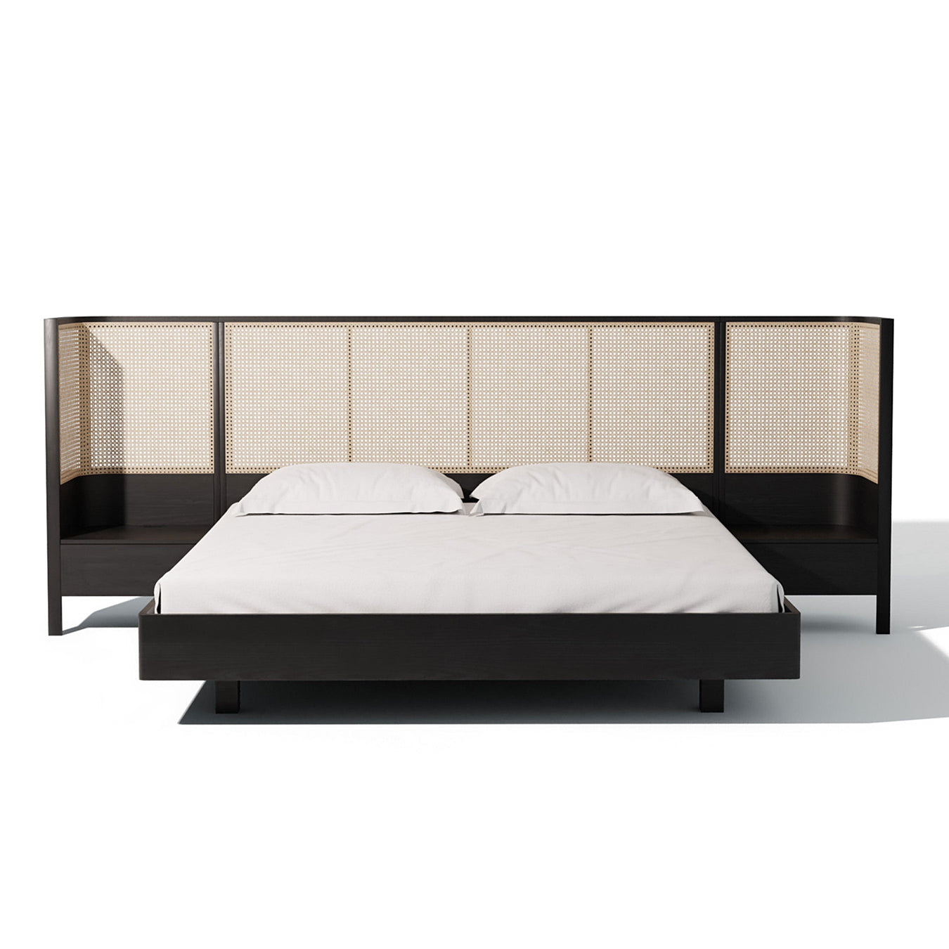 Rinjani Storage Bed in Black & Natural