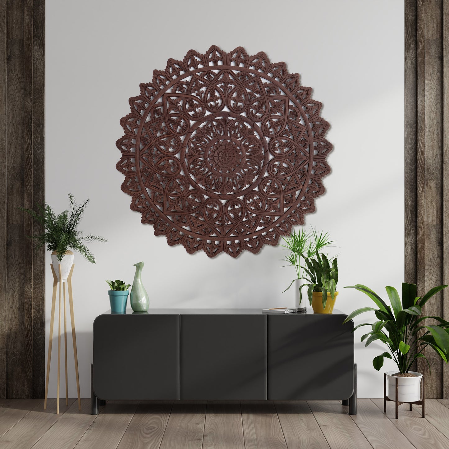 Decorative Mandala "Mahkota"- Brown