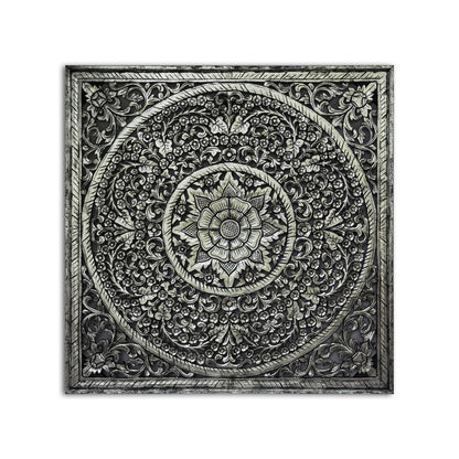 Decorative Panel "Peony" - Silver