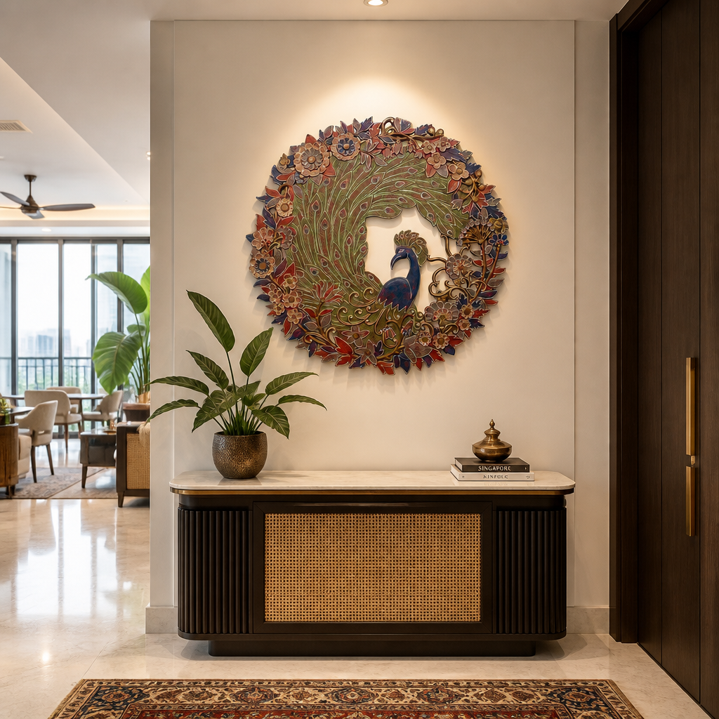 Carved Decorative Panel "Cendrawasih" - 100 cm