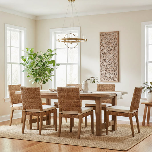 Carved Decorative Panel "Amara"  - Antic Wash - 100 x 40 cm