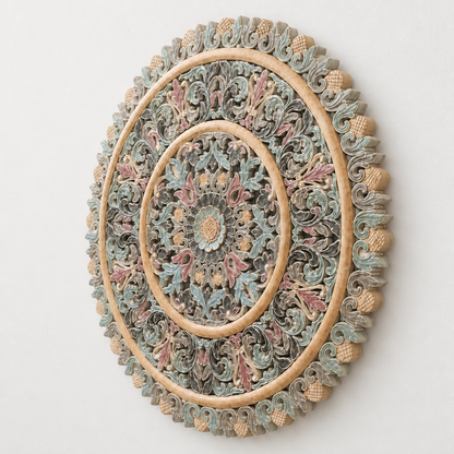 Carved Mandala Decorative Panel "Lou" - 100 cm