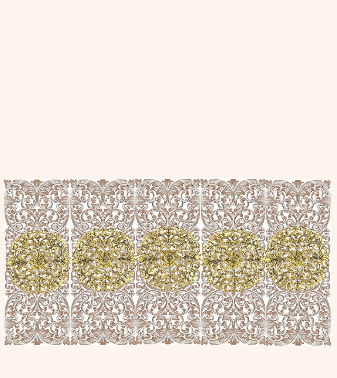 Custom Decorative Panel "Indah" - Antic Wash