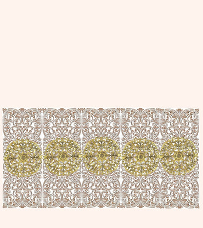 Custom Decorative Panel "Indah" - Antic Wash