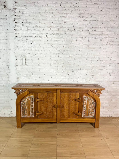 Wooden Carved Console Table "Kamelia" - 170 cm