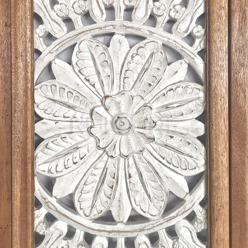 decorative panel galungan white wash bali design hand carved hand made home decorative house furniture wood material