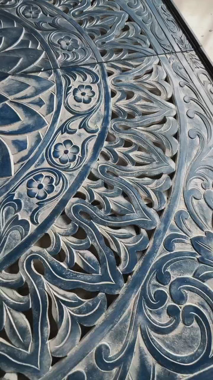 Carved Full Bed Headboard "Hati"