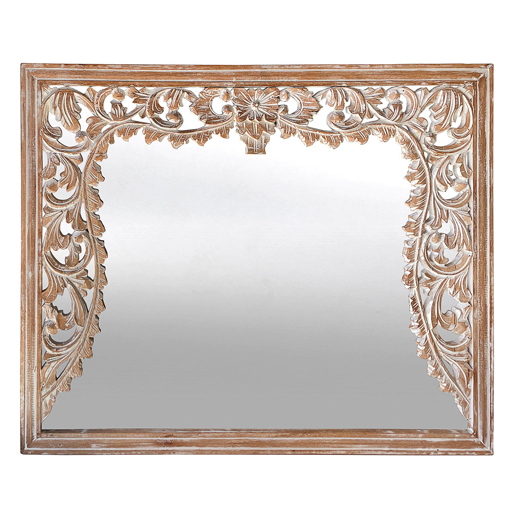 Hand Carved Mirror "Asana" - 100 cm