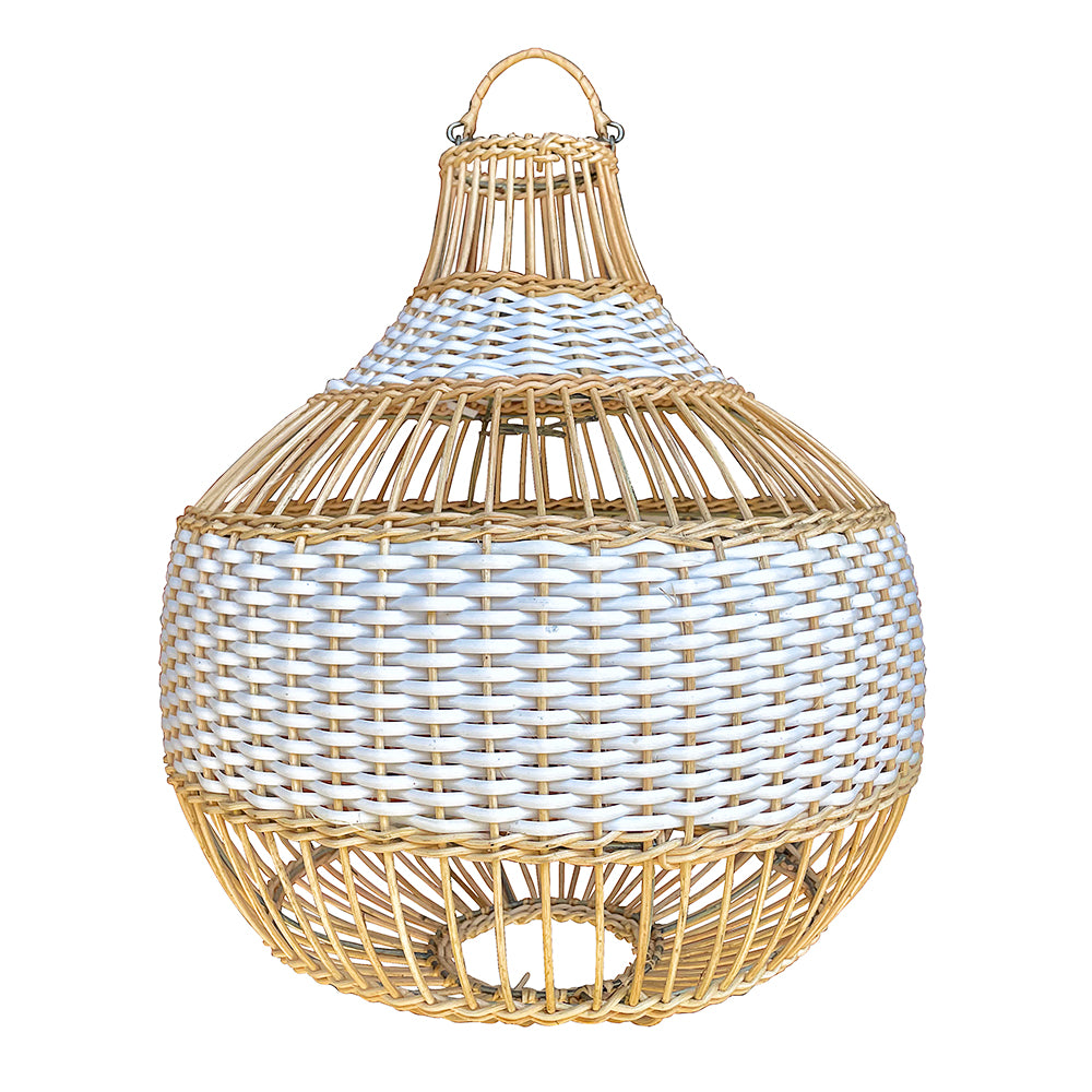 Rattan Pendant Lamp Shades "Dewani White"