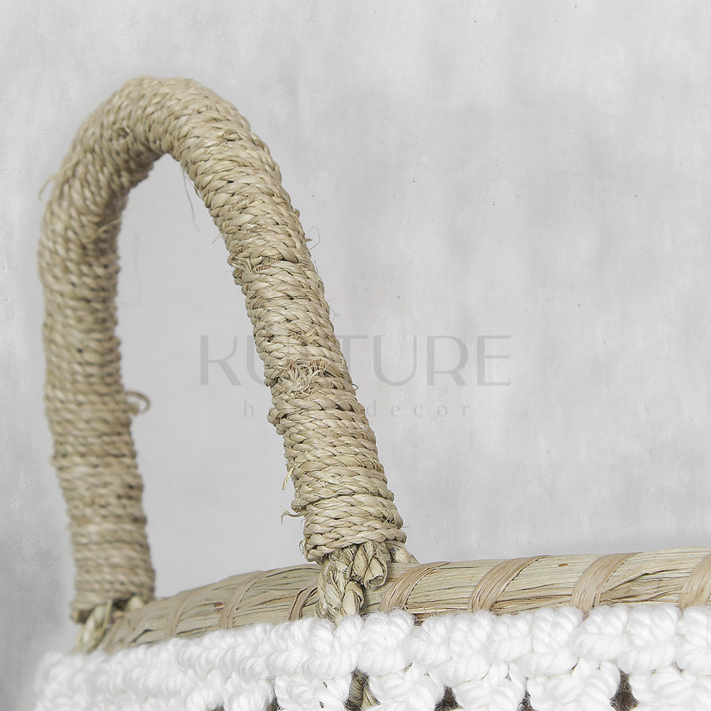 Basket 'Macrame'- White