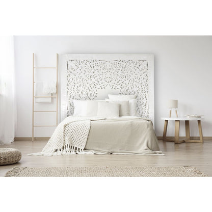 Bed Headboard King Size Anggrek - White