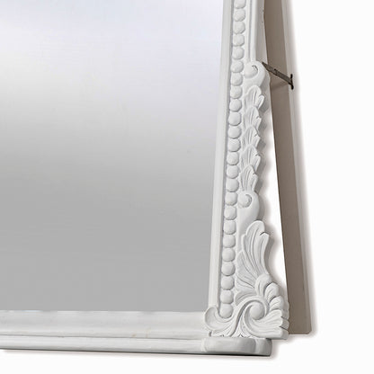 Hand Carved Mirror "Nirmala" - 180 cm - White
