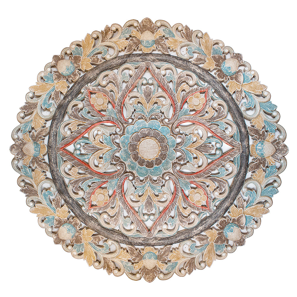 CUSTOM Carved Mandala Decorative Panel Ayunina - 24 inches
